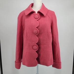 Boden Coral Tweed Wool Blend Alice Blazer Jacket